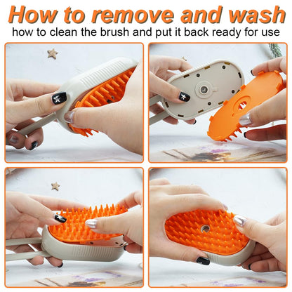 Cat Steam Brush For Shedding