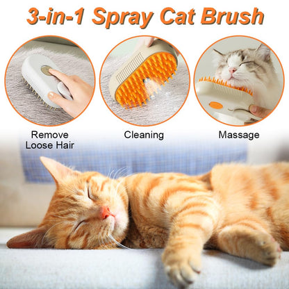 Cat Steam Brush For Shedding